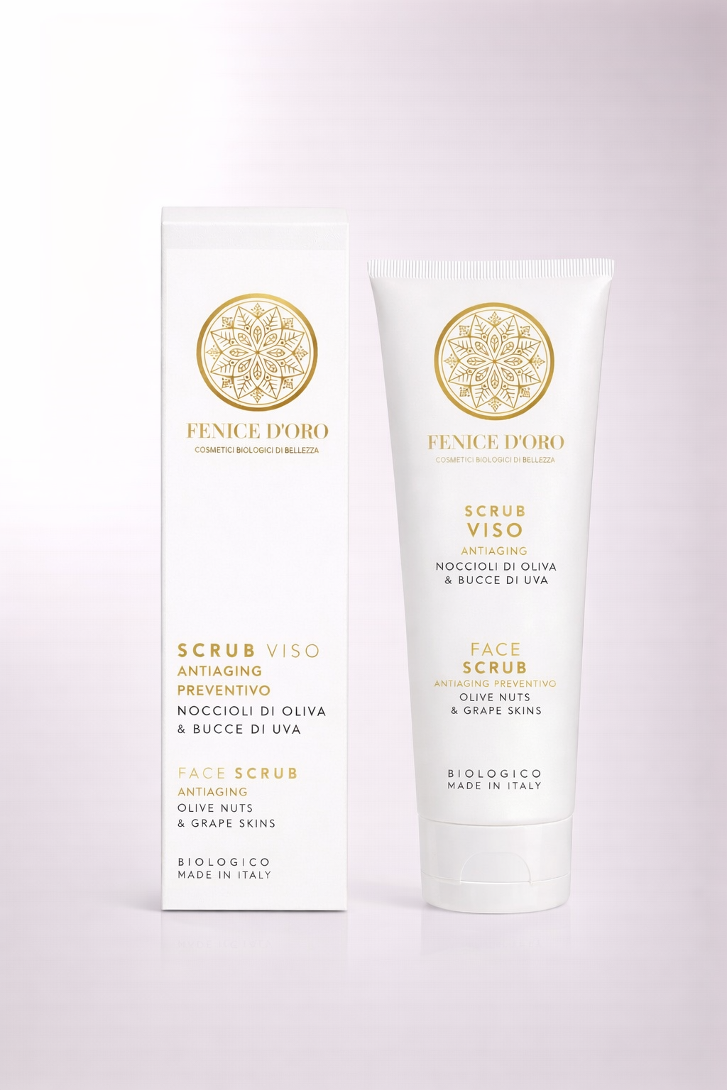 Scrub Viso Antiaging Preventivo - Noccioli di Oliva & Bucce di Uva